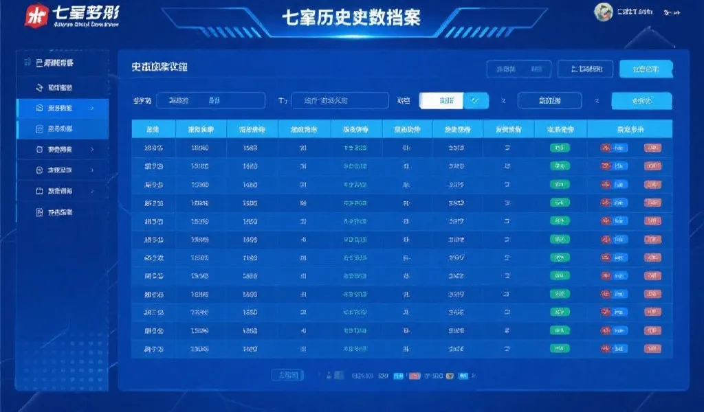 七星彩历史数据归档界面